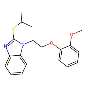 2-Methoxy-1-{2-[2-(methylethylthio)benzimidazolyl]ethoxy}benzene structure