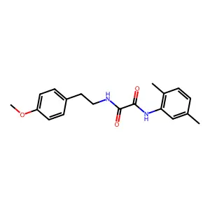 N1-(2,5-dimethylphenyl)-N2-(4-methoxyphenethyl)oxalamide structure