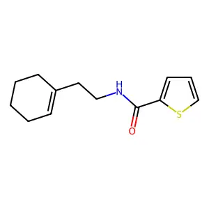 N-[2-(1-cyclohexen-1-yl)ethyl]-2-thiophenecarboxamide structure