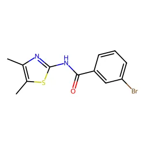 3-bromo-N-(4,5-dimethyl-1,3-thiazol-2-yl)benzamide structure