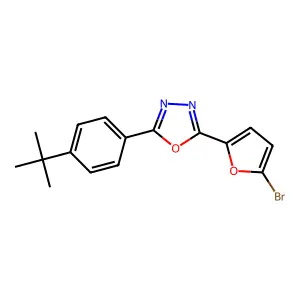 2-(5-Bromofuran-2-yl)-5-(4-tert-butylphenyl)-1,3,4-oxadiazole structure
