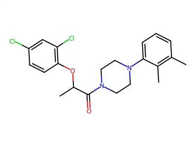 2-(2,4-Dichlorophenoxy)-1-[4-(2,3-dimethylphenyl)piperazin-1-yl]propan-1-one structure
