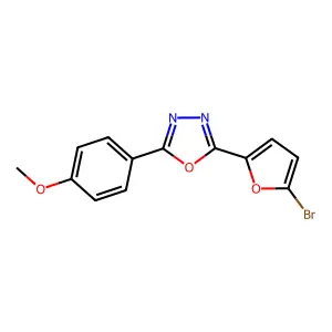 2-(5-Bromofuran-2-yl)-5-(4-methoxyphenyl)-1,3,4-oxadiazole structure