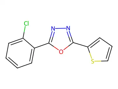 2-(2-Chlorophenyl)-5-(thiophen-2-yl)-1,3,4-oxadiazole structure