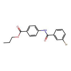Propyl 4-[(3-bromobenzoyl)amino]benzoate structure