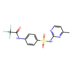 2,2,2-trifluoro-N-[4-[(4-methylpyrimidin-2-yl)sulfamoyl]phenyl]acetamide structure