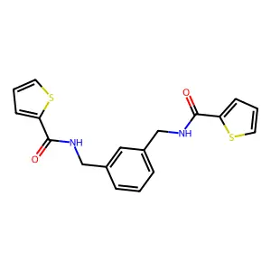 N,N'-(1,3-Phenylenebis(methylene))bis(thiophene-2-carboxamide) structure