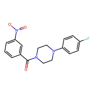 (4-(4-Fluorophenyl)piperazin-1-yl)(3-nitrophenyl)methanone structure