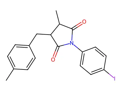 1-(4-Iodophenyl)-3-methyl-4-(4-methylbenzyl)pyrrolidine-2,5-dione structure