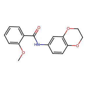 N-(2,3-dihydro-1,4-benzodioxin-6-yl)-2-methoxybenzamide structure
