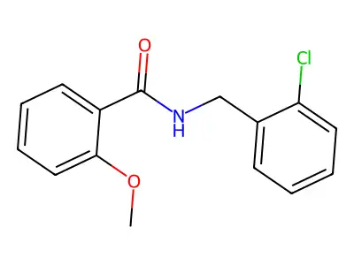 N-[(2-chlorophenyl)methyl]-2-methoxybenzamide structure
