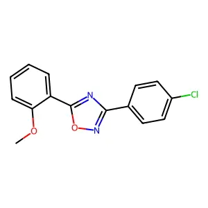 3-(4-Chlorophenyl)-5-(2-methoxyphenyl)-1,2,4-oxadiazole structure