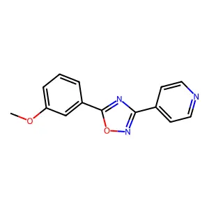 4-[5-(3-Methoxyphenyl)-1,2,4-oxadiazol-3-yl]pyridine structure