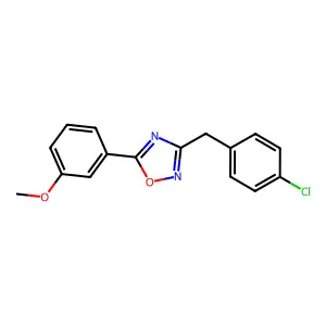 3-(4-Chlorobenzyl)-5-(3-methoxyphenyl)-1,2,4-oxadiazole structure
