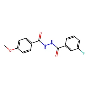 3-fluoro-N'-(4-methoxybenzoyl)benzohydrazide structure
