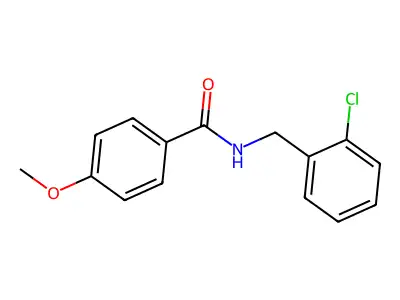 N-[(2-chlorophenyl)methyl]-4-methoxybenzamide structure