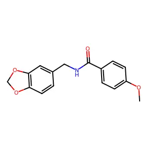N-(1,3-benzodioxol-5-ylmethyl)-4-methoxybenzamide structure