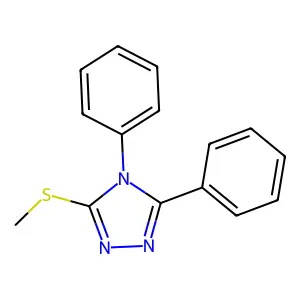 4H-1,2,4-triazole, 3-(methylthio)-4,5-diphenyl- structure