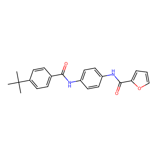 N-[4-[[(4-tert-butylphenyl)-oxomethyl]amino]phenyl]-2-furancarboxamide structure