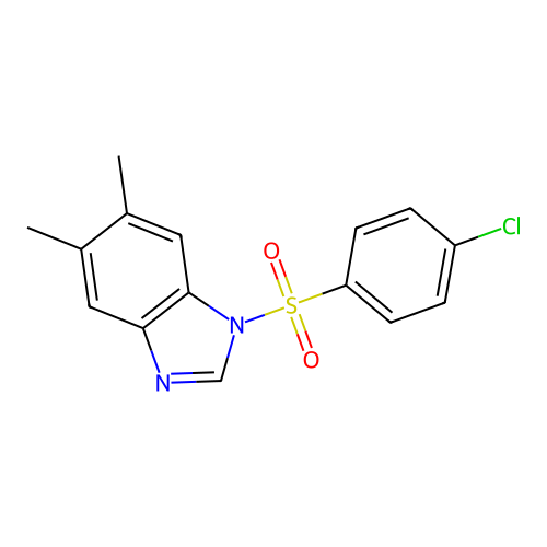 1-[(4-chlorophenyl)sulfonyl]-5,6-dimethyl-1H-benzimidazole structure