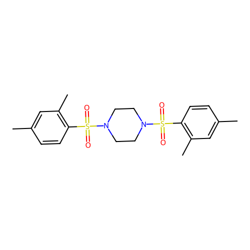 1,4-Bis[(2,4-dimethylphenyl)sulfonyl]piperazine structure