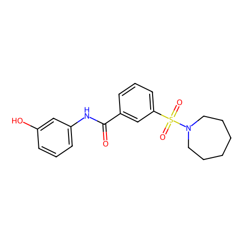 3-(Azepane-1-sulfonyl)-N-(3-hydroxy-phenyl)-benzamide structure