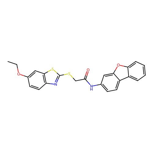 N-(dibenzo[b,d]furan-3-yl)-2-((6-ethoxybenzo[d]thiazol-2-yl)thio)acetamide structure