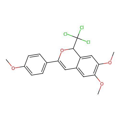 6,7-dimethoxy-3-(4-methoxyphenyl)-1-(trichloromethyl)-1H-isochromene structure