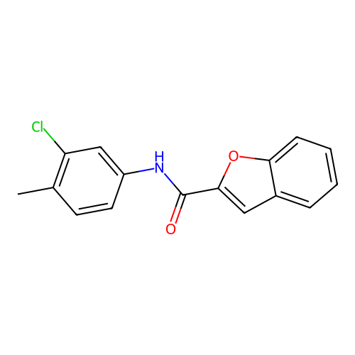 N-(3-chloro-4-methylphenyl)-1-benzofuran-2-carboxamide structure