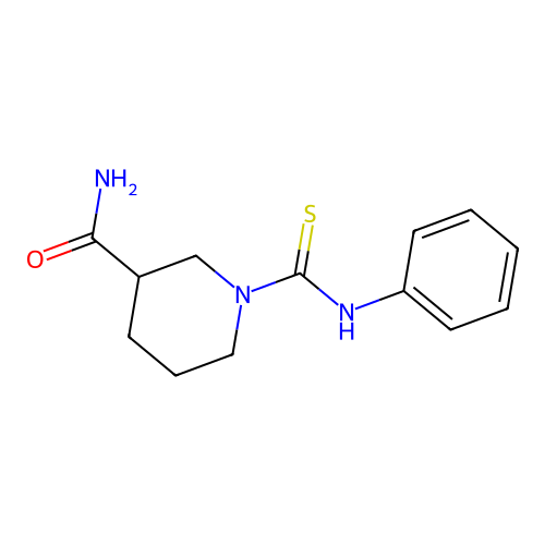 1-(Phenylcarbamothioyl)piperidine-3-carboxamide structure