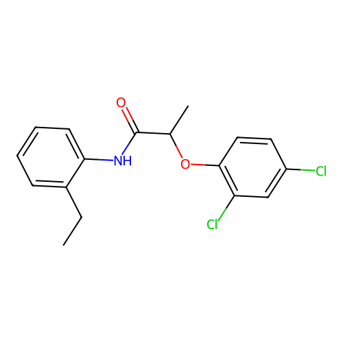 2-(2,4-dichlorophenoxy)-N-(2-ethylphenyl)propanamide structure
