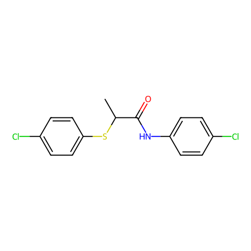 N-(4-chlorophenyl)-2-[(4-chlorophenyl)sulfanyl]propanamide structure