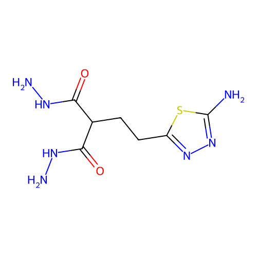 2-[2-(5-Amino-1,3,4-thiadiazol-2-yl)ethyl]propanedihydrazide structure