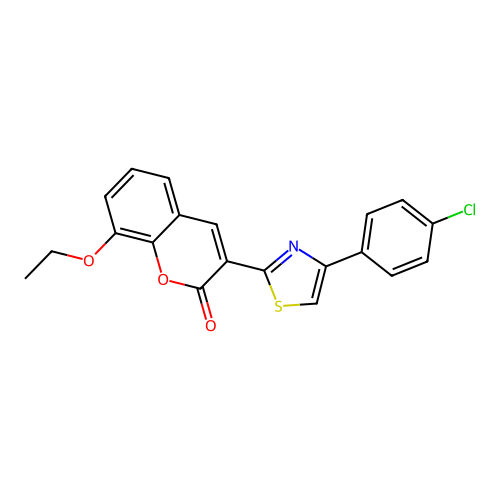 3-[4-(4-chlorophenyl)-1,3-thiazol-2-yl]-8-ethoxy-2H-chromen-2-one structure