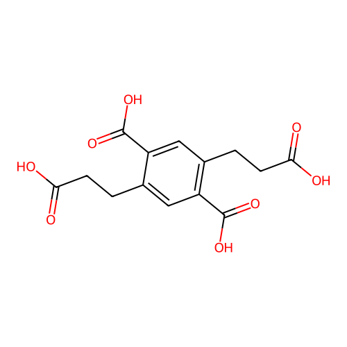 2,5-bis(2-carboxyethyl)terephthalic Acid structure