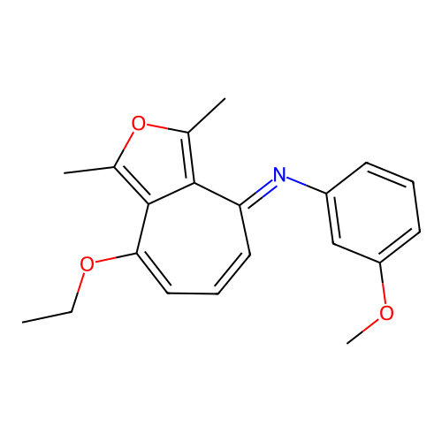(E)-N-(8-ethoxy-1,3-dimethyl-4H-cyclohepta[c]furan-4-ylidene)-3-methoxyaniline structure