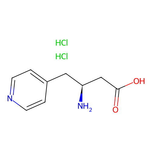 (S)-3-Amino-4-(pyridin-4-yl)butanoic acid dihydrochloride structure