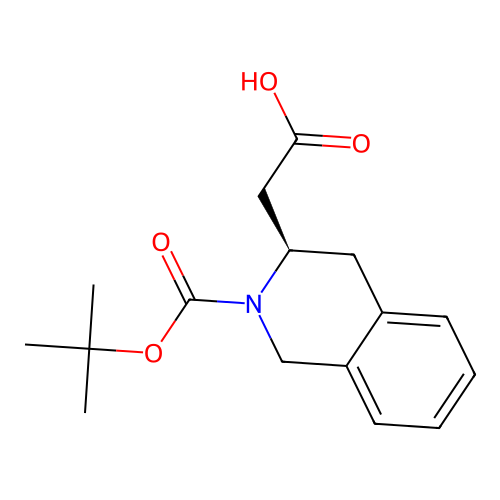 2-[(3R)-2-[(tert-butoxy)carbonyl]-1,2,3,4-tetrahydroisoquinolin-3-yl]acetic acid structure