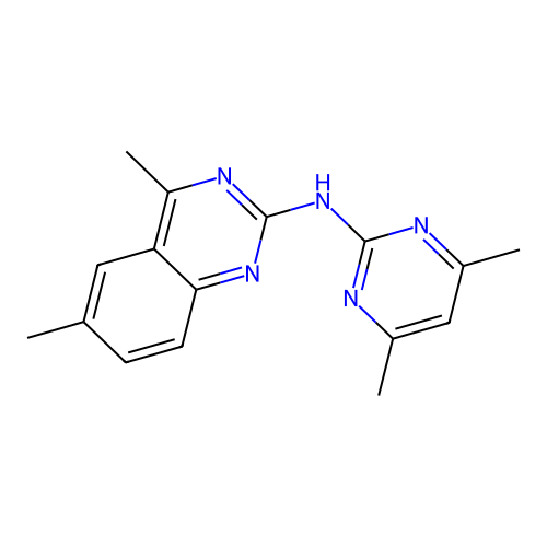 N-(4,6-dimethylpyrimidin-2-yl)-4,6-dimethylquinazolin-2-amine structure