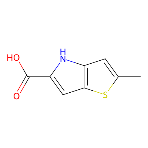2-methyl-4H-thieno(3,2-b)pyrrole-5-carboxylic acid structure