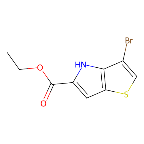 ethyl 3-bromo-4H-thieno[3,2-b]pyrrole-5-carboxylate structure
