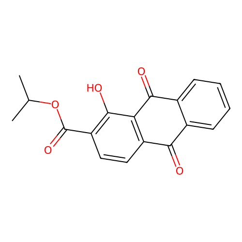 Propan-2-yl 1-hydroxy-9,10-dioxo-9,10-dihydroanthracene-2-carboxylate structure