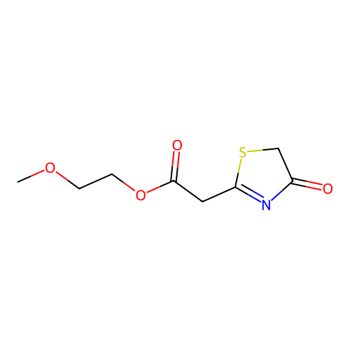 2-Methoxyethyl (4-oxo-4,5-dihydro-1,3-thiazol-2-yl)acetate structure
