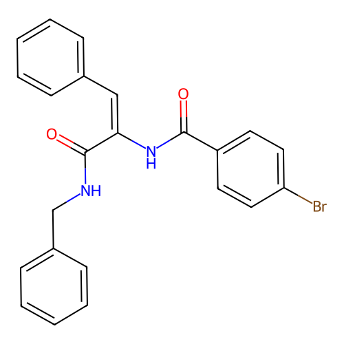 Propenamide, 2-(4-bromobenzoylamino)-3-phenyl-N-benzyl- structure