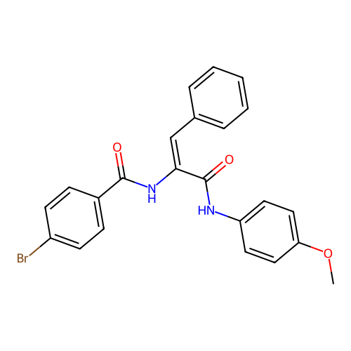 Propenamide, 2-(4-bromobenzoylamino)-3-phenyl-N-(4-methoxyphenyl)- structure