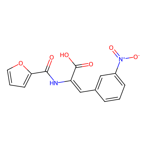 2-(2-呋喃甲酰氨基)-3-(3-硝基苯基)丙烯酸 structure