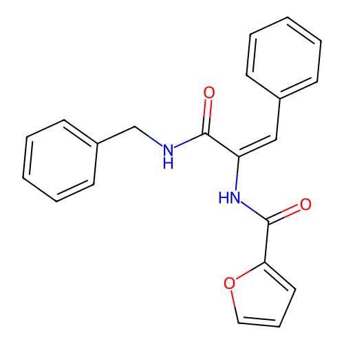 N-[(1E)-3-(benzylamino)-3-oxo-1-phenylprop-1-en-2-yl]furan-2-carboxamide structure
