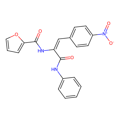 N-[1-(anilinocarbonyl)-2-(4-nitrophenyl)vinyl]-2-furamide structure