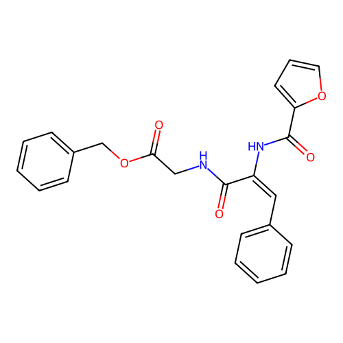 benzyl N-[2-(2-furoylamino)-3-phenylacryloyl]glycinate structure