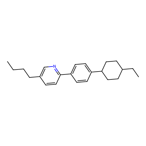 5-Butyl-2-[4-(4-ethylcyclohexyl)phenyl]pyridine structure